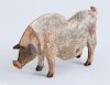 RARE NORTHERN WEI POLYCHROME POTTERY FIGURE OF A BOAR