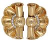 ESTATE RETRO 18K GOLD 0.90CTTW DIAMOND DRESS CLIPS