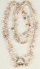 ESTATE DOUBLE STRAND PEARL & 14KT CLASP NECKLACE