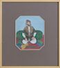 INDIAN SCHOOL: SEATED NOBLEMAN