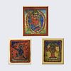 Three Antique Tibetan Miniature Paintings