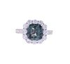 Montana Sapphire Diamond & 18k White Gold Ring