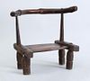 AFRICAN CARVED HARDWOOD CHILD'S CHAIR