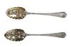 1781 G. Smith Decorative Sterling Serving Spoons