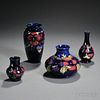 Four Moorcroft Pottery Vases