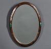 Arts & Crafts Copper Mirror with Ruskin Inserts
