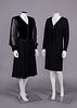 TWO BLACK NINA RICCI DRESSES, PARIS, 1960s & 1990s