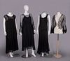 THREE BLACK SILK & LACE EVENING DRESSES, LATE 1920s-EARLY 1930s