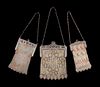 THREE WHITING & DAVIS ENAMELED MAIL BAGS, USA, 1910s-1920s