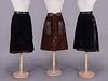 THREE GUCCI SUEDE & LEATHER SKIRTS, ITALY, 1970s