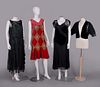 THREE SILK OR VELVET EVENING DRESSES, LATE 1920s-1930s