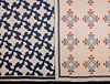 TWO HAND STITCHED COTTON PIECEWORK QUILTS, 1890s