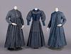THREE PRINTED COTTON DAY OR HOUSE DRESSES, 1880s-1890s