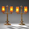 Two Art Nouveau Table Lamps