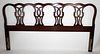 Mahogany Chippendale queen size headboard