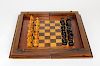 Wooden book form chess set