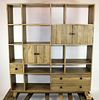 Weathered wood cube open bookcase