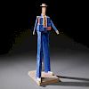 Gustav Miller (American, b. 1940) " Blue Suit" Figural Art