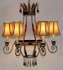 Empire style 6-arm chandelier