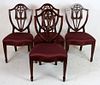 Set of 4 Berhardt mahogany chairs