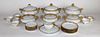 Assembled lot of Bavarian china with gold trim