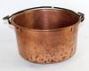Antique French hand hammered copper pot