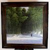 Oil on canvas landscape signed Ankiho
