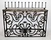 Antique French iron gate mounted as console