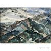 Harry Bertoia (Italian/American, 1915-1978) Painting      Mountain Landscape