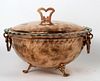 Persian Hand hammered copper lidded bowl