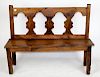 Rustic hallbench in pine