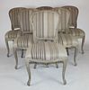 Set of 6 weathered side chairs