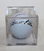Signed Arnold Palmer golfball in case