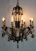 8-arm acanthus scroll chandelier