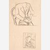 Thomas Hart Benton "Study for Jessie at the Piano, Seated Figure" Graphite (ca. 1946-47)