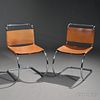 Two Mies van der Rohe Barcelona Side Chairs