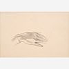  Thomas Hart Benton "Study of a Hand" Graphite (ca. 1930s-40s)