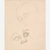  Thomas Hart Benton "Sketches of Anthony Benton Gude" Graphite (ca. 1964)