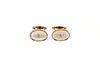 14K Mother of Pearl Button Cufflinks