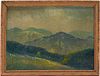 Small Smoky Mountains Landscape Oil, Manner of Louis Jones