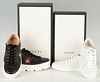 2 Pairs of Gucci Ace Leather Sneakers