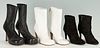 3 Pairs Bottega Veneta Heeled Leather Boots