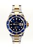 Mens Rolex Submariner Date Two Tone Wristwatch 16613
