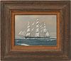 Earl E. Collins O/C Small Marine Ship Painting, Sovereign of the Seas