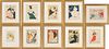 10 Toulouse-Lautrec Framed Poster Lithographs, incl. Divan Japonais & Confetti