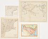 4 Early American Maps: Overton, Thierry, Captain Cook, & SDUK