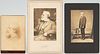 Group of 3 Robert E. Lee Cabinet Card Photographs, Miley Studio