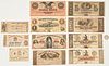 11 Southern Obsolete Currency Notes, incl. GA, NC, SC & LA