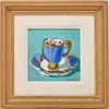 Harold Kraus Oil on Board, Cup and Saucer