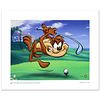 Taz Tee Off Limited Edition Giclee from Warner Bros., Numbered with Hologram Seal and Certificate of Authenticity.